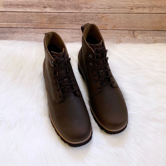 UGG Men’s Ritter Chestnut Leather Waterproof Boots - Picture 4 of 8